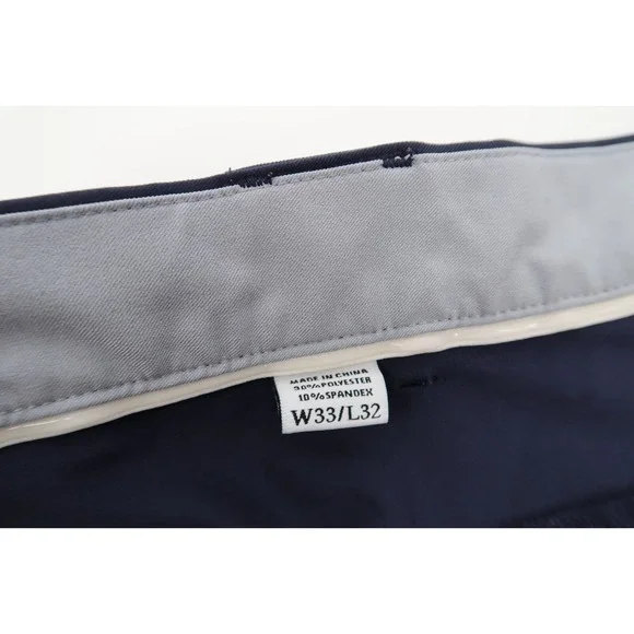 Footjoy Mens 33 Navy Performance Golf Pants Stretch Flat Front Size 33x32‎ - Picture 3 of 6
